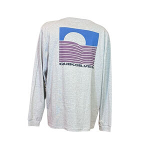 Men's Quiksilver Long Sleeve T-Shirt Size S Gray